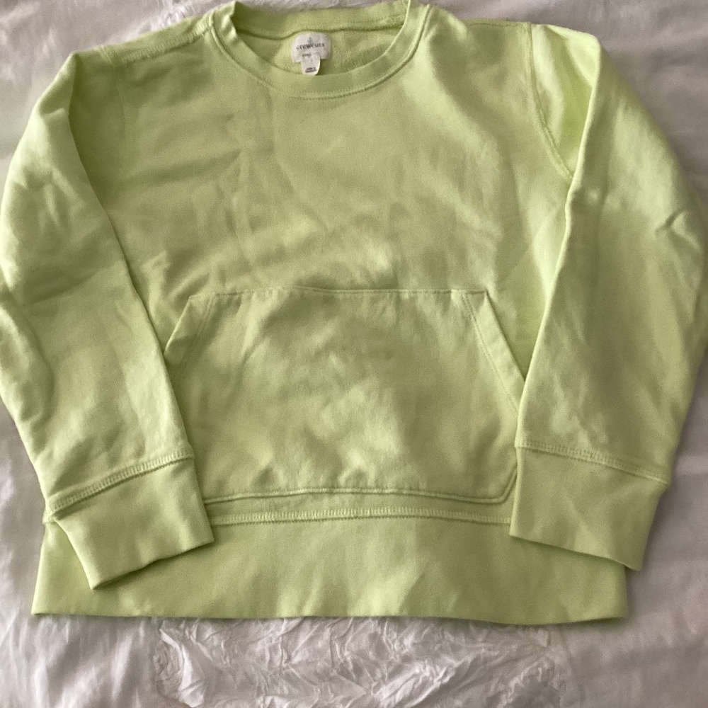 Jcrew Crewcuts bright florescent yellow/green size 10 sweatshirt